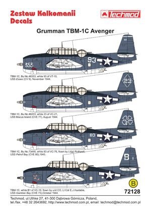 Techmod 72128 - Grumman TBM-1C Avenger (1:72)
