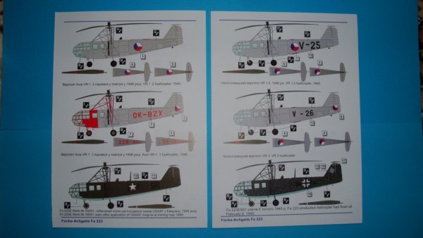 AMP 72005 Focke-Achgelis Fa-223 Luftwaffe or Avia VR-3/Czechoslovakia 1/72