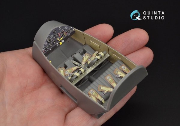 Quinta Studio QD32028 Bf 108 3D-Printed &amp; coloured Interior on decal paper (for Eduard kit) 1/32