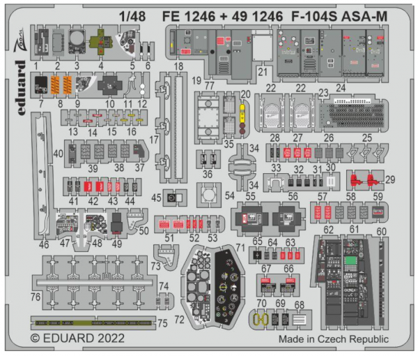 Eduard FE1246 F-104S ASA-M KINETIC 1/48