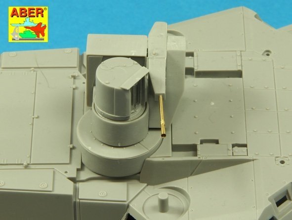 Aber 35L-187 Armament for Russian Main Battle Tank T-14 ARMATA barrel for 125 mm 2A82-1M cannon &amp; barrel for 12,7 mm 1/35