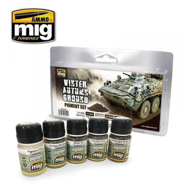 Ammo of Mig 7455 WINTER-AUTUMN GROUND PIGMENT SET