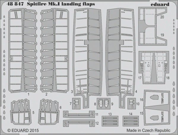 Eduard 48847 Spitfire Mk. I landing flaps 1/48 Airfix