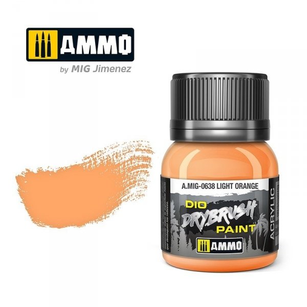 Ammo of Mig 0638 DRYBRUSH Light Orange 40ml