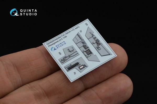 Quinta Studio QD48284 F/A-18A++ 3D-Printed &amp; coloured Interior on decal paper (Hasegawa) 1/48