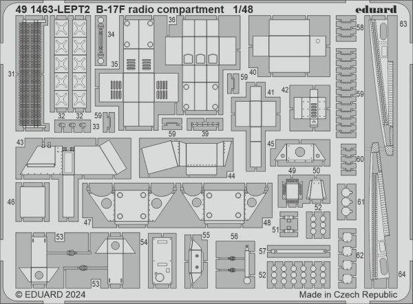 Eduard BIG49427 B-17F alternate nose (frame X) PART I EDUARD 1/48