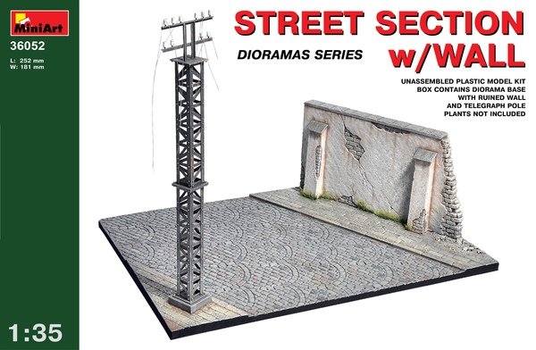 MiniArt 36052 Street Section with Wall 1/35
