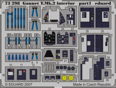 Eduard 73298 Gannet T. Mk.2 interior 1/72 TRUMPETER