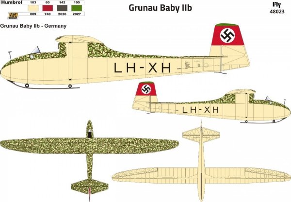Fly 48023 Grunau Baby IIB Germany 1:48