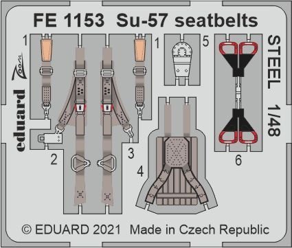 Eduard FE1153 Su-57 seatbelts for STEEL ZVEZDA 1/48