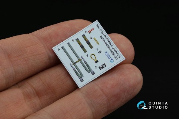 Quinta Studio QD48284 F/A-18A++ 3D-Printed &amp; coloured Interior on decal paper (Hasegawa) 1/48