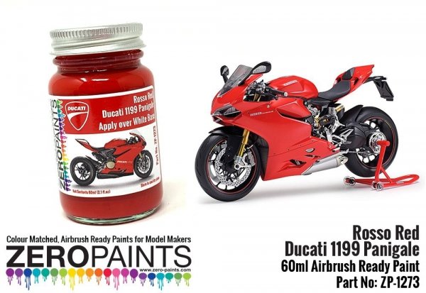 Zero Paints ZP-1273 Rosso Red Paint for Ducati 1199 Panigale S 60ml