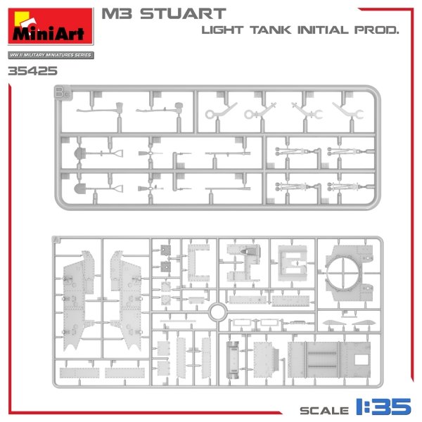 MiniArt 35425 M3 STUART LIGHT TANK, INITIAL PROD 1/35