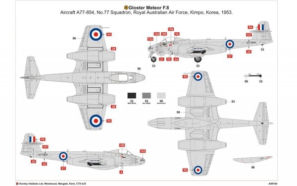 Airfix 09184 Gloster Meteor F8 Korean War 1/48