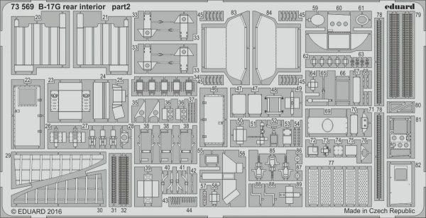 Eduard 73569 B-17G rear interior AIRFIX 1/72