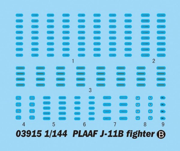 Trumpeter 03915 PLAAF J-11B fighter 1/144