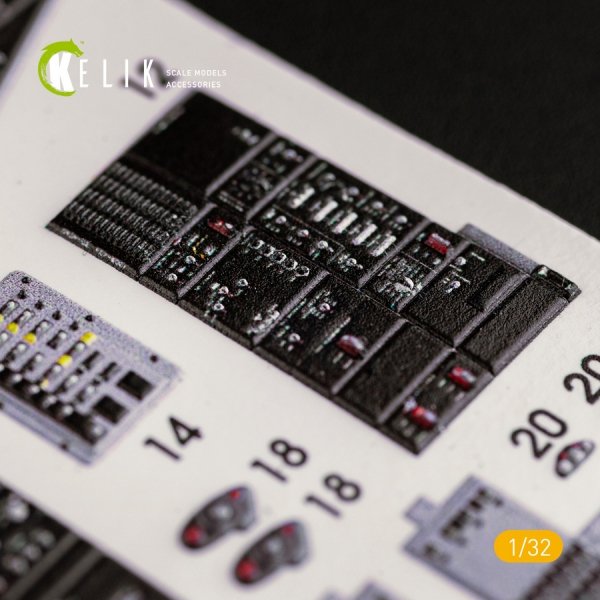 KELIK K32014 F-14D SUPER TOMCAT - INTERIOR 3D DECAL FOR TRUMPETER KIT 1/32