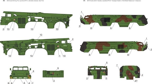 ToRo Model 35D72 Artyleria rakietowa w Wojsku Polskim cz.3 kalkomanie 1/35