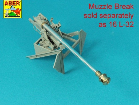 Aber 16l-29 Barrel for the Pak 40 anti-tank gun without muzzle brake / Lufa do armaty p/panc Pak 40 bez hamulca wylotowego 1/16