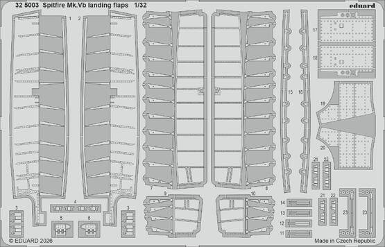Eduard 325003 Spitfire Mk. Vb landing flaps KOTARE 1/32