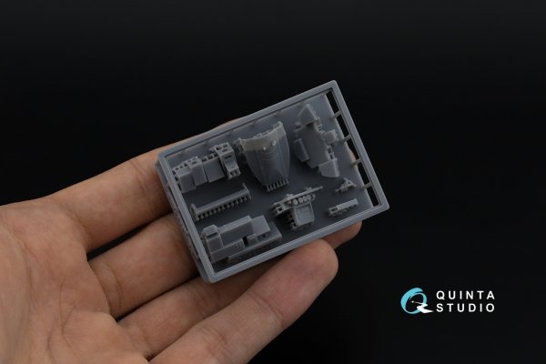 Quinta Studio QDS+48485 F-4B Phantom II 3D-Printed &amp; coloured Interior on decal paper (Academy) (Small version) (with 3D-printed resin parts) 1/48