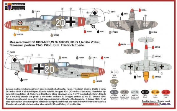 Kovozavody Prostejov CLK0002 MESSERSCHMITT BF 109G-6 (1:72)