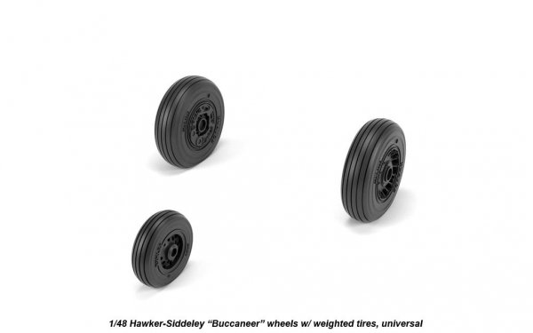 Armory Models AW48409 Hawker-Siddeley Buccaneer wheels w/ weighted tires 1/48