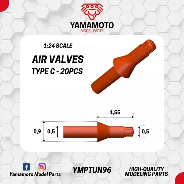 Yamamoto YMPTUN96 Air Valves Type C 1/24