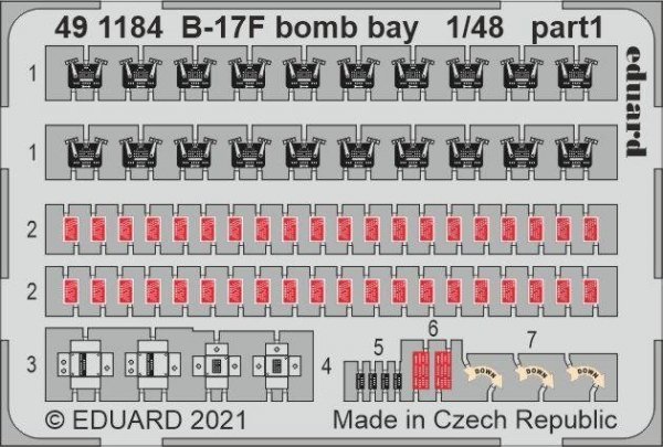 Eduard 491184 B-17F bomb bay HKM 1/48