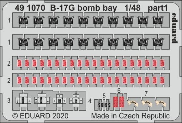 Eduard 491070 B-17G bomb bay 1/48 HK MODELS