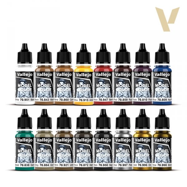 Vallejo 70142 Medieval Colors - Figure Color Series - Model Color Set 16x 18ml