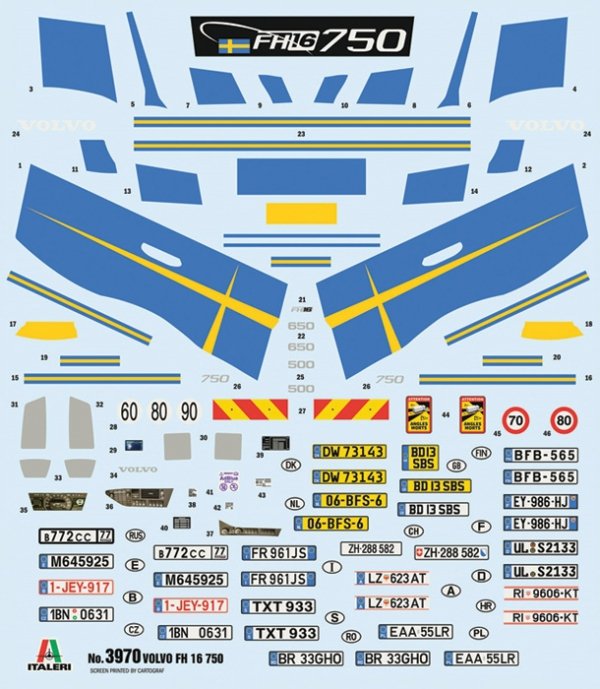 Italeri 3970 Volvo FH16 Medium Roof 1/24
