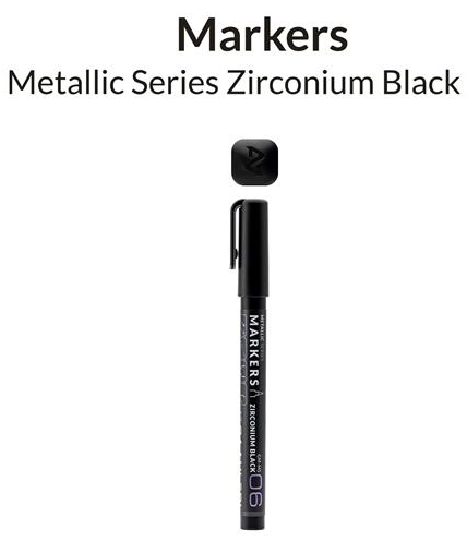 Gaahleri 45169 Metallic Series Marker Zirconium Black