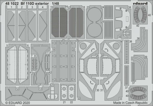 Eduard 481022 Bf 110D exterior for DRAGON 1/48