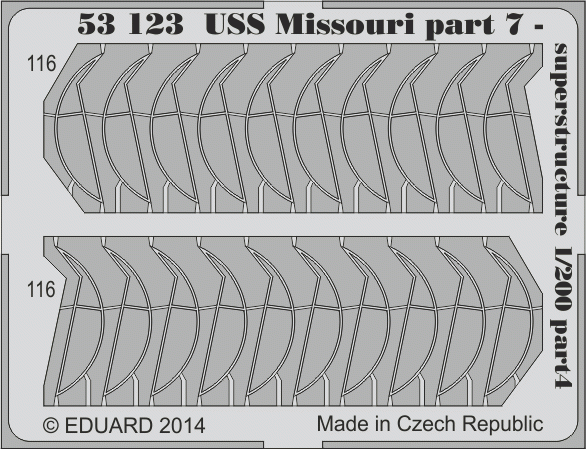 Eduard 53123 USS Missouri part 7 - superstructure TRUMPETER 1/200