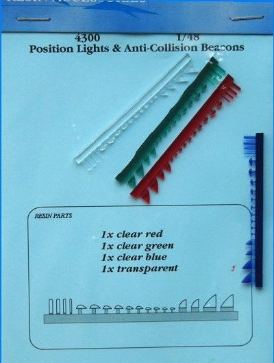 Aires 4300 Position lights &amp; anti-collision beacosn 1/48 TAMIYA