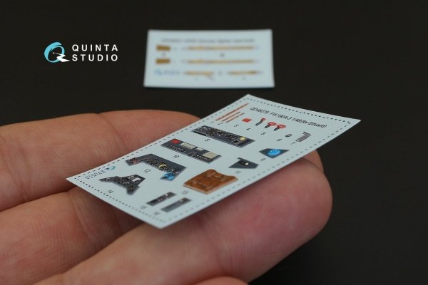 Quinta Studio QD48079 FW 190A-3 3D-Printed &amp; coloured Interior on decal paper (for Eduard kit) 1/48