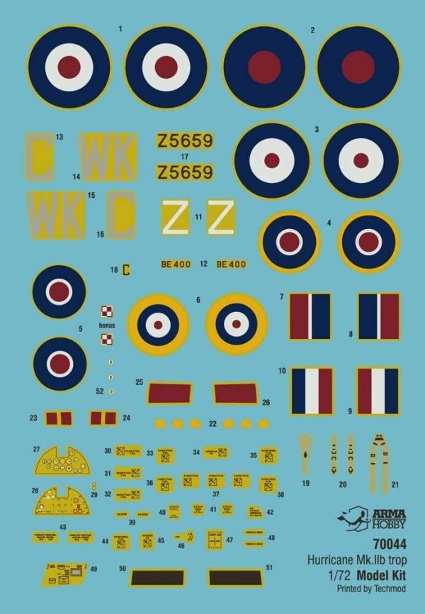 Arma Hobby 70044 Hurricane Mk II B Trop Model Kit 1/72