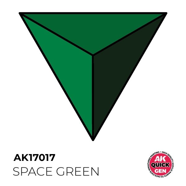 AK Interactive AK17017 SPACE GREEN – QUICK GEN COLOR 18ml