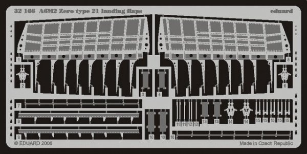 Eduard 32166 A6M2 Zero type 21 landing flaps 1/32 Tamiya