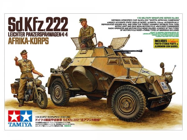 Tamiya 35286 Sd.Kfz.222 Leichter Panzerspahwagen 4x4 Afrika Korps (1:35)