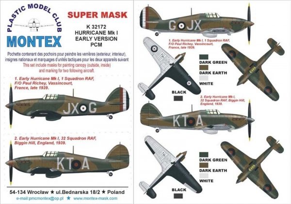 Montex K32172 HURRICANE I EARLY 1/32