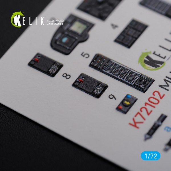 KELIK K72102 MH-47E interior 3D decals for Italeri kit 1/72