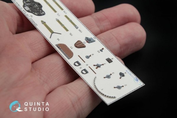 Quinta Studio QD48022 I-16 type 10 3D-Printed &amp; coloured Interior on decal paper (for all kits) 1/48