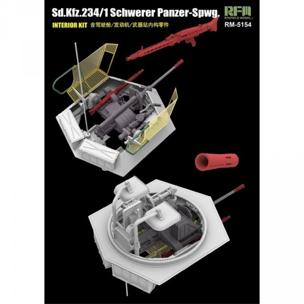 Rye Field Model 5154 Sd.Kfz. 234/1 Schwerer Panzer-Spwg. Interior Kit 1/35