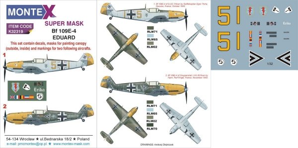 Montex K32319 Bf 109E-4 1/32