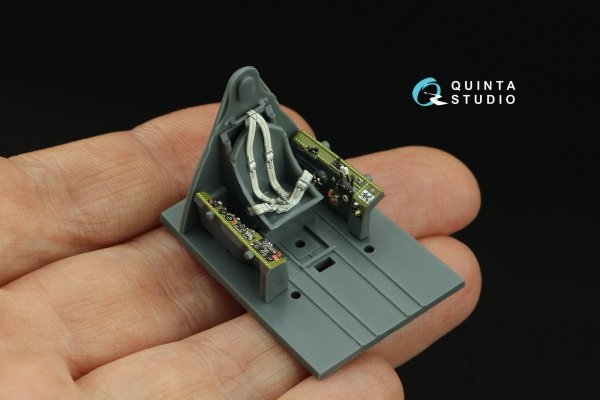 Quinta Studio QD48427 F6F-5 Hellcat 3D-Printed coloured Interior on decal paper (Eduard) 1/48