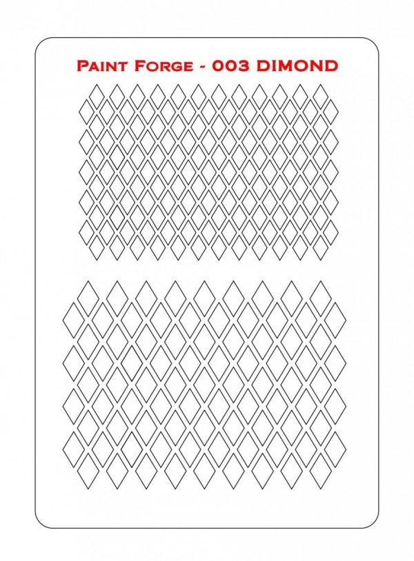 Paint Forge PFST003M STENCIL - DIAMONDS