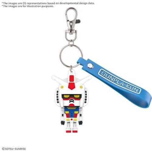 Bandai 68384 Gunpla Kun 3D Rubber Mascot Keychain 