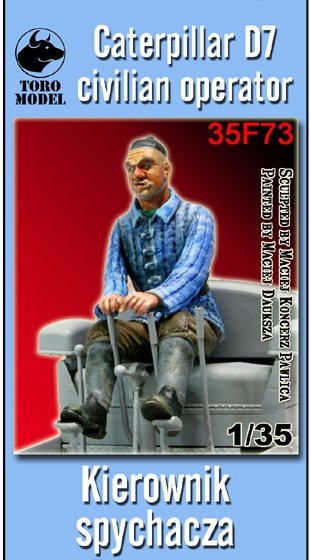 Toro 35F73 Kierowca-operator spychacza Caterpillar D7 Figurka do modelu firmy MINIART 1/35